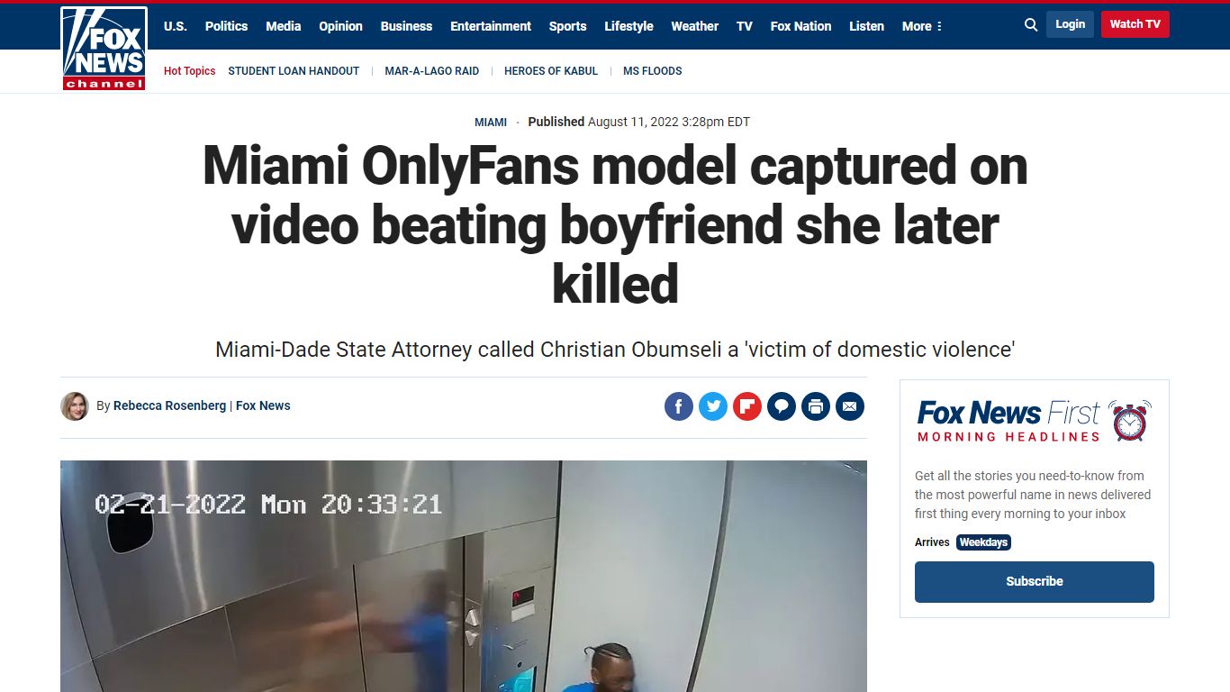 Miami OnlyFans model captured on video beating boyfriend she later ...